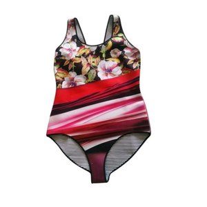 New Clover Canyon Floral Print Reversible Swimsuit Size Large